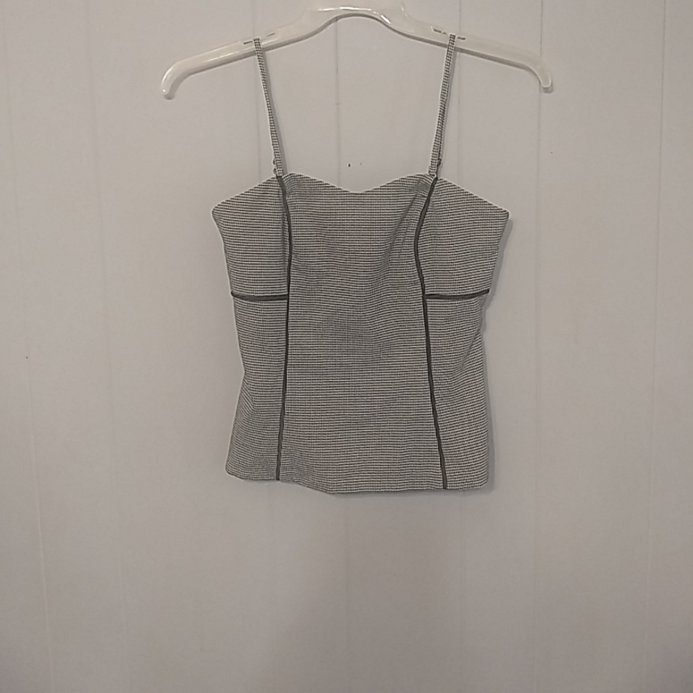 White House Black Market houndstooth top